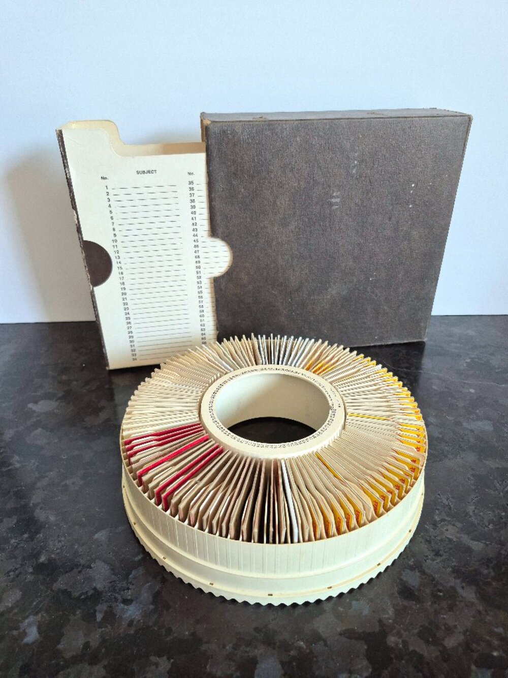 Vintage Kodak Slides, 100 Slides In Sawyers Rototray Slide Tray